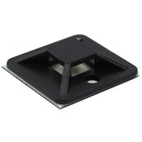 200 Adhesive-Backed Zip Tie Anchors by APTronix. Heavy Duty Professional Grade, UV Black Cable Tie Base: 1.125 x 1.125 Inch, Screw Hole Anchor Provides Additional Strength. XGA Anchors (L, Black)