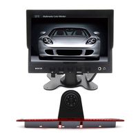 Eway 7" LCD Monitor & Third Brake Light Backup Rear View Camera Kit for Mercedes Benz Sprinter/VW Crafter 2007-2015 Split Screen 12V Reverse Parking Cameras,6 IR Lights Night Vision,Adjustable Lens