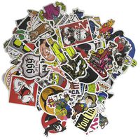 Loveliome 100 Pcs Not Repeat Laptop Stickers,Graffiti Patches Cartoon Hip Hop Logo Sticker for Water Bottles, Waterproof Motorcycle Bicycle Skateboard Luggage Decal, Style 3