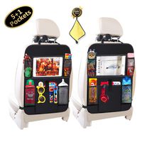 Car Backseat Organizers For Kids, Kick Mat with 10inch Tablet Holder, Car Seat Back Protectors,Multiple Storage Pockets for Toys Drink Tissue Snacks,Car Accessories for Kids&Toddlers(2Pack+1Bonus)