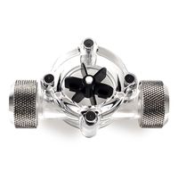 Bitspower G1/4" Flow Indicator, Clear Main Body, Black Blade, Black Sparkle