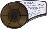 Brady M21-125-C-342-YL Cartridge, B342 Heat Shrink Permasleeve Material.125" W x 7' L, Yellow