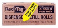 Redi-Tag Please Sign, Date and Mail Printed Arrow Flags, 6 Roll Refill, 120 Flags per Roll, 1-7/8 x 9/16 Inches, Yellow (91041)