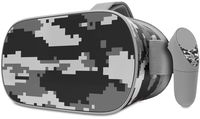Decal Style Skin Wrap Compatible with Oculus Go Headset - WraptorCamo Digital Camo Gray (Oculus NOT Included)