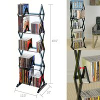 Alek...Shop Stand Holder Storage Rack 5 Tier Shelf Media Tower DVD CD Game Organizer Display Home Entertainment