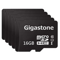 Gigastone Micro SD Card 16GB 5-Pack Micro SDHC U1 C10 High Speed Memory Card Class10 UHS-I