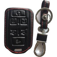 RPKEY Leather Keyless Entry Remote Control Key Fob Cover Case protector For Chevrolet Silverado 1500 2500 HD 3500 HD Suburban Tahoe GMC Sierra 1500 2500 HD Yukon M3N-32337100 13577766