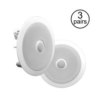 Pyle PRO PDIC80 8'' 300W 2-Way in-Ceiling/Wall Speakers System Home (3 Pairs)