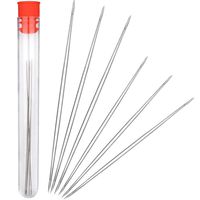 Shappy 6 Pieces Big Eye Beading Needles with Needle Bottle (2.2 inch, 3 inch)