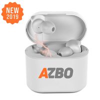 True Wireless Bluetooth Earbuds 5.0 - iOS Android Compatible in-Ear Headphones - IPX Waterproof Stereo Sound Earphones with Built-in Microphone and Charging Case - 7 Hours Extended Playtime (White)