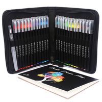 Artist Watercolor Brush Pens Set of 26 - Vibrant Markers with Bonus 1 Water Brush Pen - 25 Colors Flexible Nylon Tips - Paper Pad & Carry Case - Non-Toxic Safe & Fun Watercolors in Gift Ready Package
