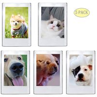 Blummy Acrylic Fridge Magnetic Sided Photo Frame for Fujifilm Instax 9 8 8s 25 26 50s 70 7s 90 Film/Polaroid Instant Film, Clear, Pack of 5 (5PCS) ...