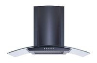 Winflo New 30" Convertible Wall Mount Range Hood in Black with Black Aluminum Mesh filter, Ultra bright LED lights and Push Button 3 Speed Control