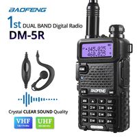 Baofeng DM-5R Dual Band DMR Digital Radio Walkie Talkie, VHF / UHF 136-174 / 400-480MHz Two-Way Radio Transceiver, Ultra-long Working & Standby Time, with 21cm Antenna, Black