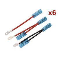 QUNQI STAR 5 Pin Rocker Switch Jumper Wires Set with Male and Female Terminal (for 5 pin - 6 sets)
