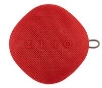 Coby True Wireless Bluetooth Speaker w/Mic | Loud HD Sound | IPX5 Waterproof for Camping, Shower, Travel, Beach Listening |12 Hours of Music | Compact, Portable, and Rechargeable (Red)