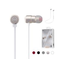 MobiFren Holeic Wireless Bluetooth Earbuds Hi-Fi Quality Stereo Sound Metal Ear Body with Smartphone Mobile App-Magnetic Earphones for Sport, Running Sweat-Proof [Champagne Gold]