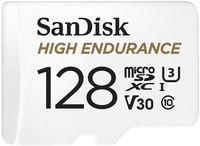 SanDisk 128GB High Endurance Video microSDXC Card with Adapter for Dash cam and Home Monitoring Systems - C10, U3, V30, 4K UHD, Micro SD Card - SDSQQNR-128G-GN6IA