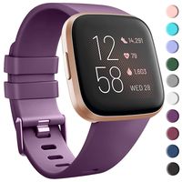 Tobfit Sport Bands Compatible with Versa/Versa Lite/SE, Soft TPU Wristbands Accessories for Women Men (Purple, Large)