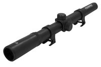 Marathon Gun Mountable Rifle Scope 4x15 with Ring Mounts. Compact for Hunting, Target Practice, Camping and Other Outdoor Activities -BI030010