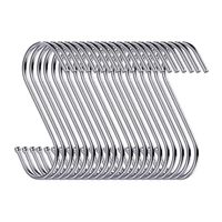20 Pack Heavy Duty s Hooks Stainless Steel S Shaped Hanging Hooks 3.5" Hangers for Kitchen, Bathroom, Bedroom and Office
