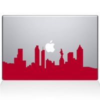 The Decal Guru Philadelphia City Skyline Decal Vinyl Sticker, 11" MacBook Air, Red (2313-MAC-11A-DR)