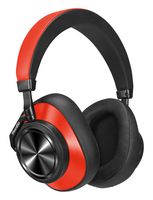Bluedio T6 (Turbine) Active Noise Canceling Headphones Voice Control, Wireless Bluetooth Headset w/Mic Over Ear, Cloud Service, 57 mm Drivers, 25 Hours Playtime Cell Phone/PC (Red)