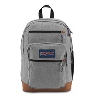 JanSport Cool Student 15-inch Laptop Backpack, Grey Letterman Poly