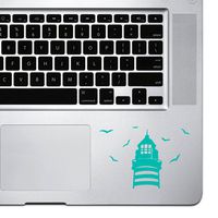 StickAny Palm Series Lighthouse Birds Flying Sticker for MacBook Pro, Chromebook, and Laptops (Turquoise)