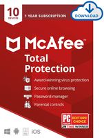 McAfee Total Protection, 10 Device, Antivirus Software, Identity Security, 1 Year Subscription- [Download Code] - 2020 Ready