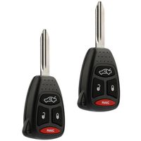 Key Fob Keyless Entry Remote fits Chrysler 300 Aspen / Dodge Charger Durango / Jeep Commander Grand Cherokee 2005 2006 2007 2008 2009 2010 2011 2012 2013 (KOBDT04A), Set of 2