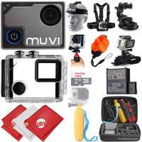 VEHO MUVI KX-1 4K Wi-Fi Sports Action Camera Action Camera w/ 18PC Starter Kit (VCC-008-KX1-NPNG)