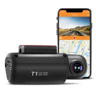 GPS Dash Cam Full HD 1080P Dash Camera Front with Built-in WiFi, Wide Angle, WDR, G-Sensor, Loop Recording and Motion Detection,Night Vision