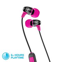 JLab Audio Metal Bluetooth Wireless Rugged Earbuds | Titanium 8mm Drivers | 6 Hour Battery Life | Noise Isolation | Bluetooth 5.0 | IP55 Sweat Proof Rating Extra Gel Tips & Cush Fins | Black/Pink