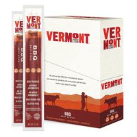 Vermont Smoke & Cure Meat Sticks - Antibiotic Free Beef Jerky Sticks - Gluten Free - Paleo & Keto Approved - BBQ - 1oz Stick -24 Count