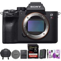 Sony Alpha a7R IV Mirrorless Digital Camera (Body Only) + Carrying Case + Sandisk 64GB Memory Card + Battery + Accessories Bundle