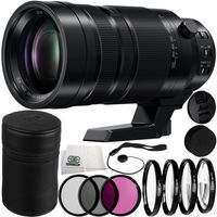 Panasonic Leica DG Vario-Elmar 100-400mm f/4-6.3 ASPH POWER O.I.S. Lens 12PC Accessory Kit. Includes Manufacturer Accessories + 3PC Filter Kit (UV-CPL-FLD) + MORE - International Version (No Warranty)
