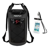 Piscifun Waterproof Dry Bag Backpack 5L Floating Dry Backpack with Waterproof Phone Case for Water Sports - Fishing Boating Kayaking Surfing Rafting Camping Gifts for Men and Women Black
