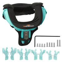 RIDBIKER Motocross Neck Brace for Adult Motorcycle Cycling Protector Guard Off-Road Riding Body Protection Gears (Black&Baby Blue)