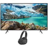 Samsung UN50RU7100 50-inch RU7100 LED Smart 4K UHD TV (2019) Bundle with Sony WHCH700N/B Wireless Noise Canceling Bluetooth Headphones, Black