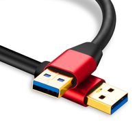 USB 3.0 A to A Male Cable 10Ft,USB to USB Cable USB Male to Male Cable Alloy Housing Double End USB Cord with Gold-Plated Connector for Hard Drive Enclosures, DVD Player, Laptop Cooler(10Ft/3M)