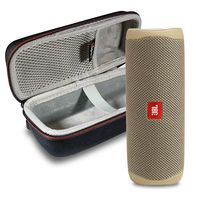 JBL FLIP 5 Portable Speaker IPX7 Waterproof On-The-Go Bundle with gSport Deluxe Hardshell Case (Sand)