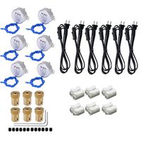 6PCS Synchronous Synchron Motor Turntable Motor 50/60Hz AC100~127V CCW/CW 4W with 7mm Flexible Coupling Connector And 6ft Power Cord Switch Plug For Cup Turner,Cuptisserie,or Guide Motor (5-6RPM)