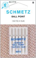 Schmetz 1714C Ball Point Jersey Machine Needles,  Size 80/12, 5-Pack