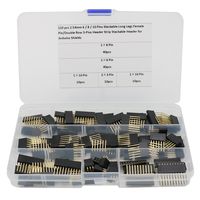 110 Pcs 2.54mm Arduino Stackable Shield Header Assortment Kit (Double Row 3-Pins and 6 / 8 / 10 Pins)