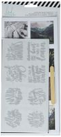 Heidi Swapp 314701 Wolf Pack-Sticker and Rub-On Transfer Kit-Silver Foil (33 Piece), Multi
