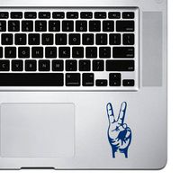 StickAny Palm Series Peace Sign Real Hand Sticker for MacBook Pro, Chromebook, and Laptops (Navy)