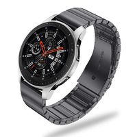 Fintie for Gear S3 / Galaxy Watch 46mm Bands, 22mm Solid Stainless Steel Metal Bracelet Strap Replacement Wrist Band for Samsung Gear S3 Frontier/S3 Classic Smartwatch - Black