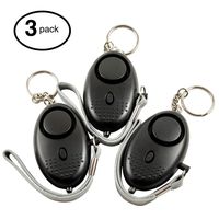 Personal Alarm Keychain for Women and Men, Device, Self Defense Safety, Sound Safe Alarm, 130db, 3 PACK - by GRP Direct