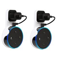 VPROPTION Outlet Wall Mount Hanger Holder Stand for Dot 2nd Generation, Best Space-Saving Dot Accessories for Your Smart Home Speaker Without Mess Wires or Screws (Short Charging Cable Included)